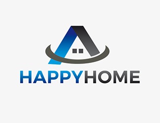 Projekt graficzny logo dla firmy online HappyHome